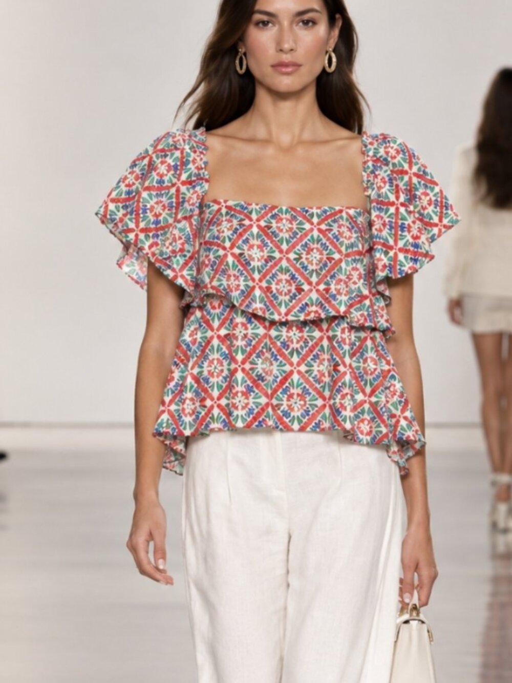 NWOT Caroline Constas Liza Poplin Top Blouse XS $495